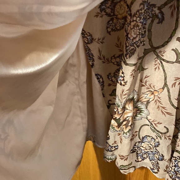 Pendleton 100% silk faux wrap floral dress semi shear shelves size 18 petite - Picture 6 of 11